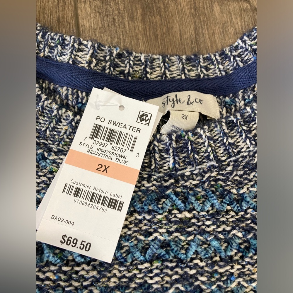 Style & Co women’s 2X knitted sweater - Picture 2 of 6